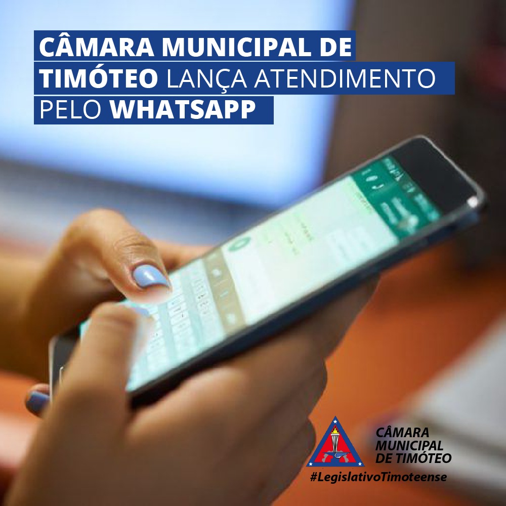 Câmara de Timóteo lança atendimento automático por whatsapp