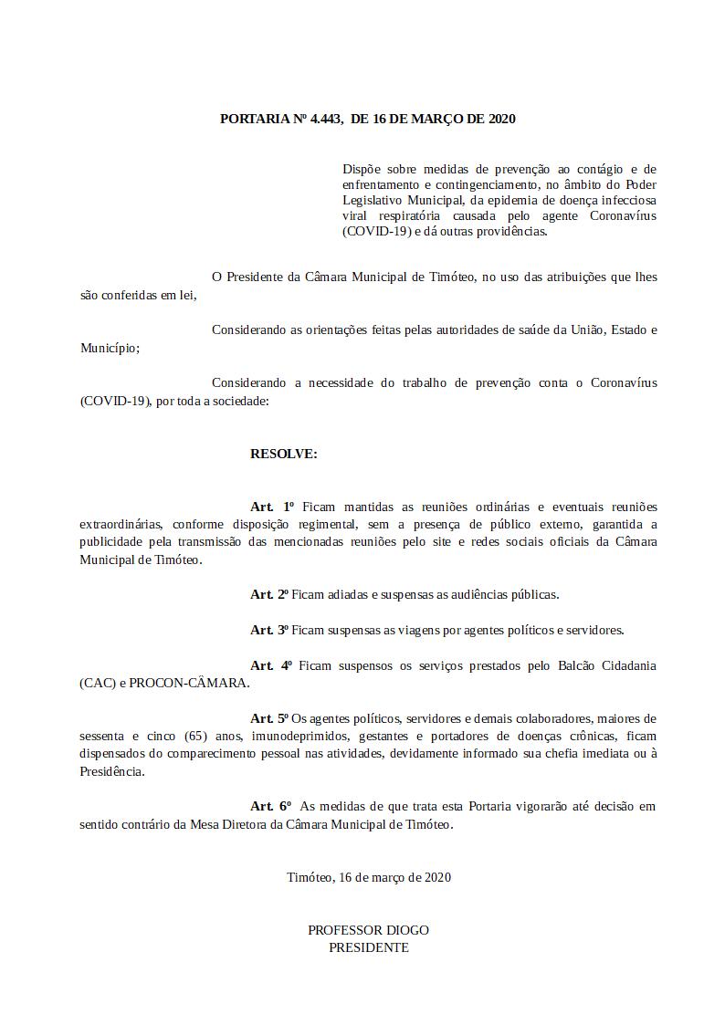 Reuniões ordinárias acontecerão sem público externo